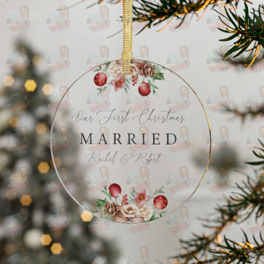 First Christmas Married Acrylic Ornaments