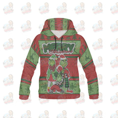 Grinch Kids Ugly Hoodie For Youth | Rockin’ Vinyl Creations Xxxs All Over Print Kid (H13)