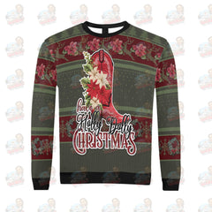 Holly Dolly Boot All Over Print Crewneck Sweatshirt