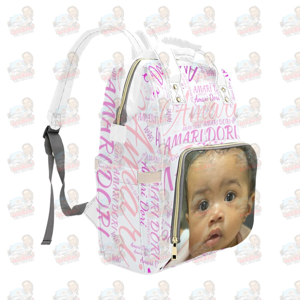 Multi-Function Diaper Backpack/Diaper Bag (Model 1688) | Rockin' Vinyl Creations