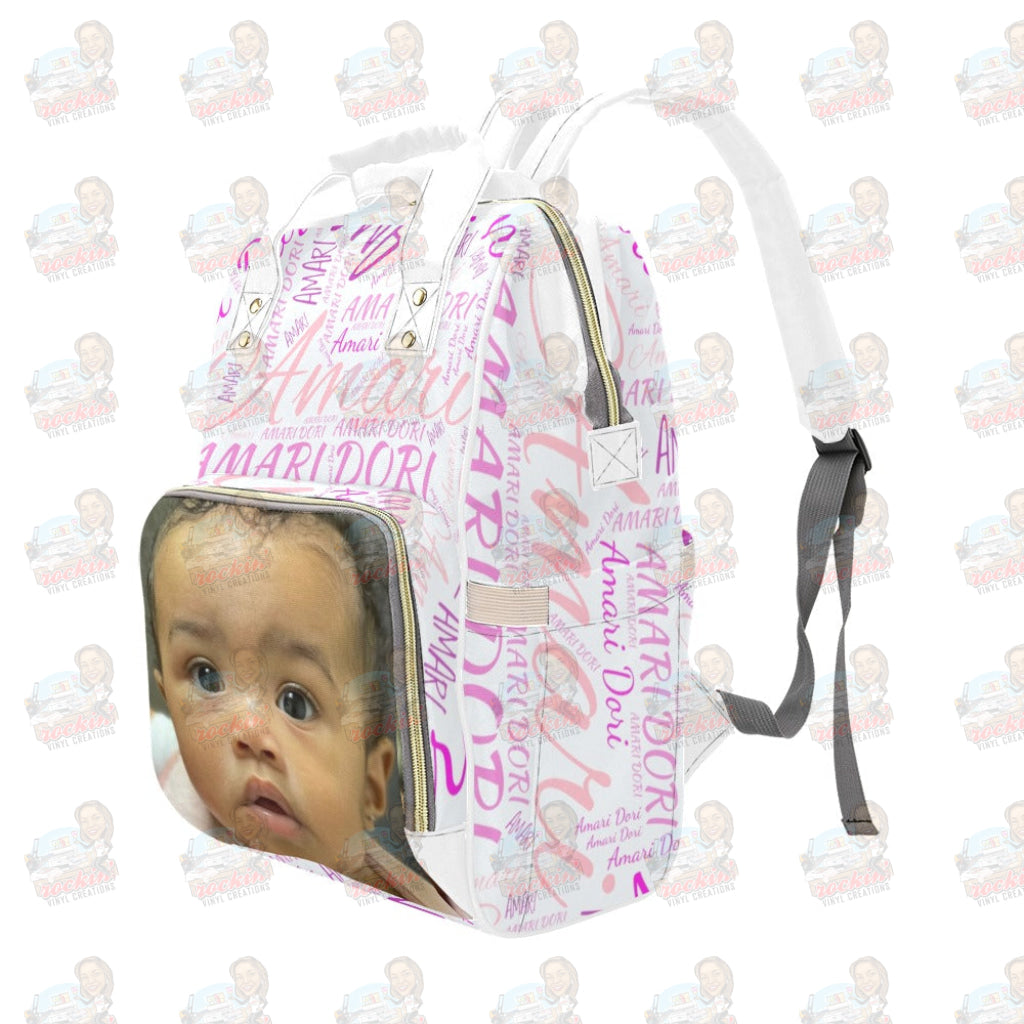 Multi-Function Diaper Backpack/Diaper Bag (Model 1688) | Rockin' Vinyl Creations